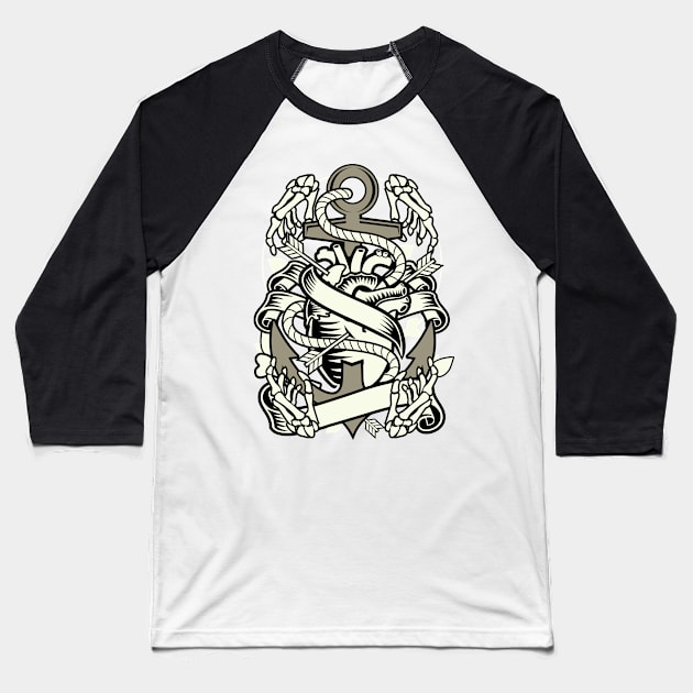 Hearth anchor Baseball T-Shirt by PaunLiviu